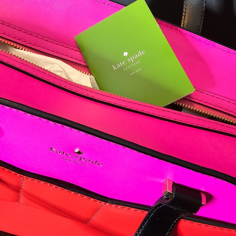 Kate Spade Large Beau Bag in Pink Red - Picture 3 of 10